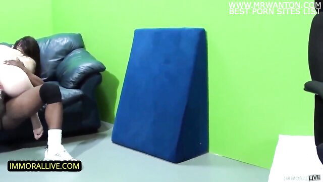 Noelle Easton huge tits bent over, ebony Prince Yahshua pussy stretch