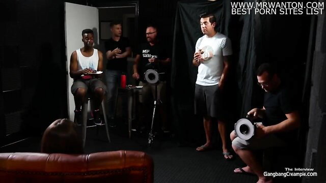 Sexy Febby gangbanged by 5 hung cocksmen in wild Kink orgy