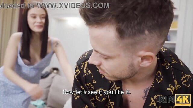 Mia Grandy rims tattooed guy in RIM4K Tongue for Hectic Skeptic