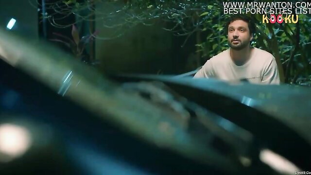 Handsome Indian man in car at night, late night project episode 3 or 4