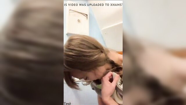 Riley Reid hairy teen slut peeing in toilet closeup