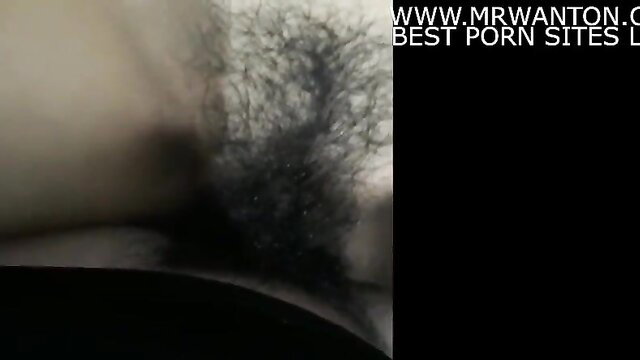 Closeup of thick bushy pubic hair in explicit adult video thumbnail
