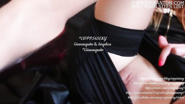 Giannaqueto Angelica COPPASEXY in sexy black dress closeup