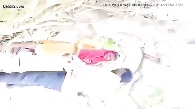 Desi girl outdoor exposure in colorful saree, teasing pussy and ass