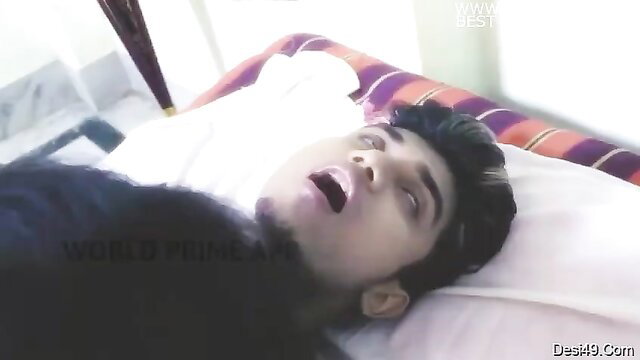 Indian twink lying back mouth open in ecstasy amateur gay thumbnail