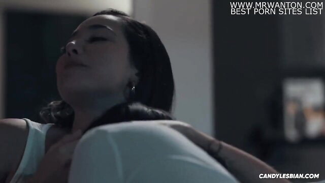 Karlee Grey topless neck kissed in steamy Netflix step-sis scene