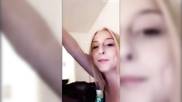 Blonde snowbunny closeup smile POV blowjob thumbnail