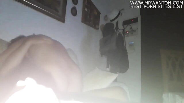 Amateur wife rides cock reverse cowgirl on sofa at home