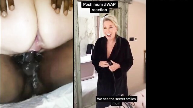 Posh white MILF reacts shocked to black BBC anal pounding in WAP vid