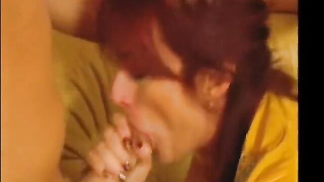 Hairy mature woman deepthroating cock in closeup oral action