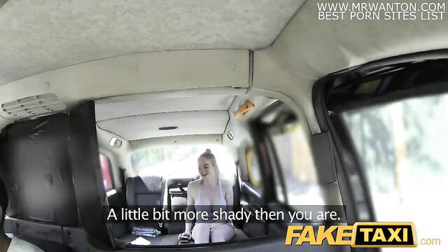 Carly Rae Summers blonde in FakeTaxi cab, beginner's luck ride