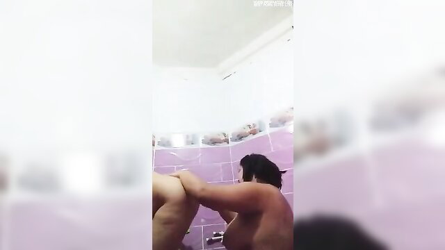 Algerian men gay shower sex, muscular bodies grabbing thighs