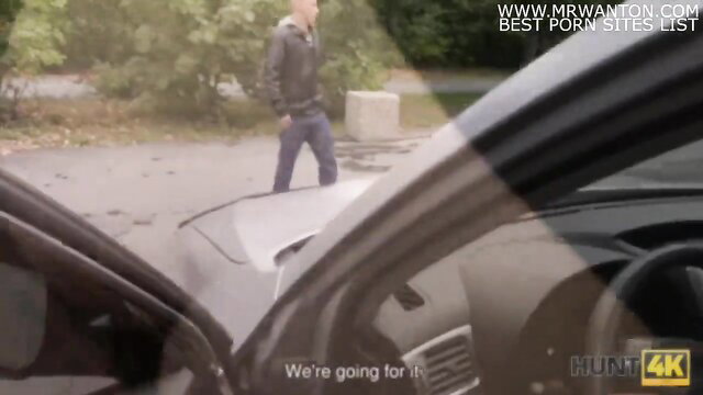 Hunt4K beauty fucked hard in car while BF takes cash stack