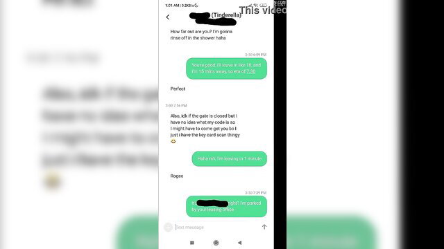 Tinder chat screenshot with PAWG tease before fucking her perfect ass