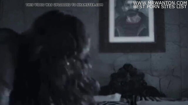 Dark-haired Indian woman in forced sex scene with shadowy figures