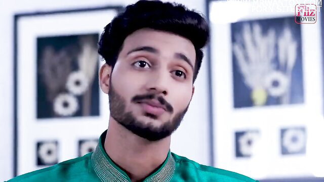 Handsome Indian guy in green kurta, sexy bhai look from Bhai bhan ki chudai