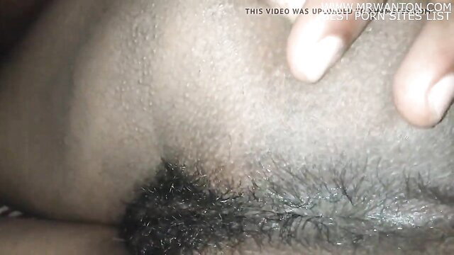 Closeup of man's hairy asshole teased by finger in amateur gay anal taste tease