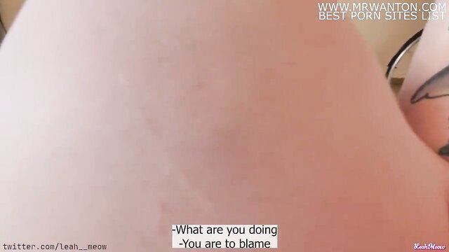 Hot step-sis blames you in POV, tattooed shoulder, ready for taboo play