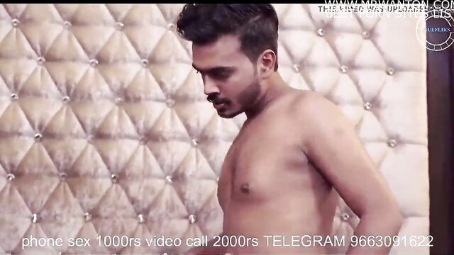 Shirtless handsome Indian man posing seductively in hot web series