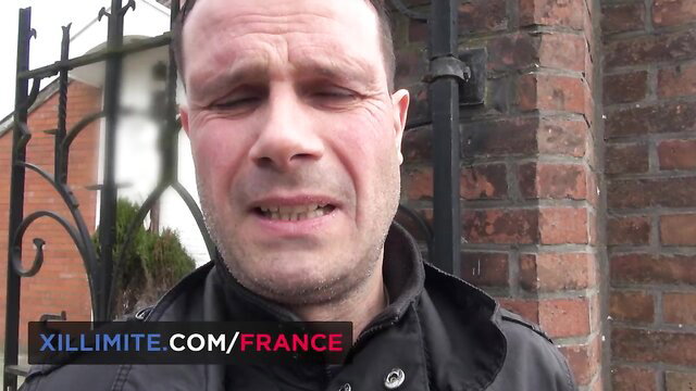 Crying bald man in jacket on rough sex thumbnail