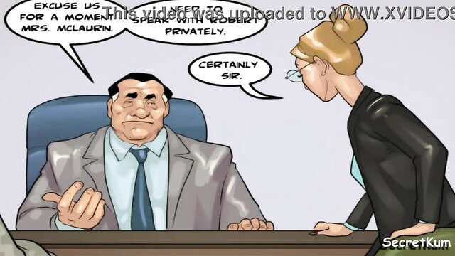 Mayor asks sexy blonde secretary Mrs. McLurin for private talk in office