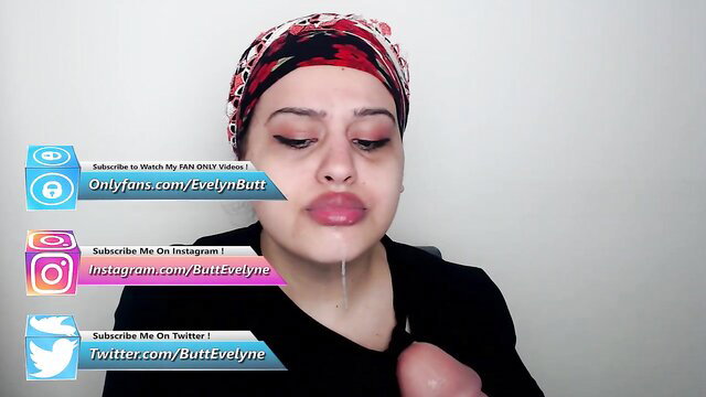 Evelyn Butt Indian model drooling with baby prop in sexy headscarf