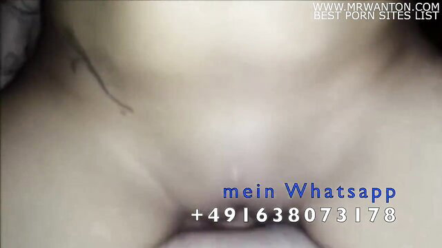 Tattooed German amateur shows off shaved pussy closeup