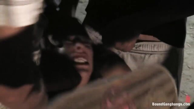 Black MILF rough gangbang anal outdoors camping trip