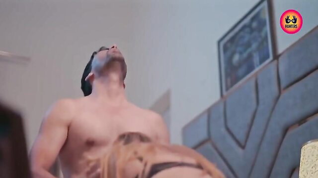 Hot Devika nude cowgirl ride on muscular man in Hunters web series