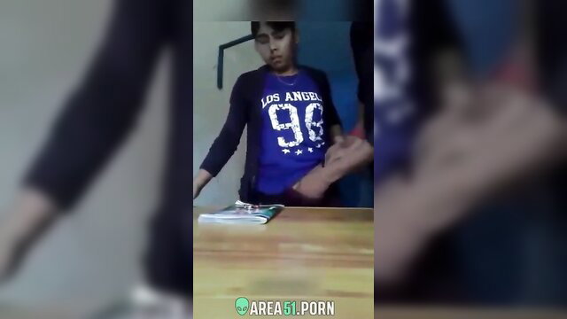 Leaked Desi Indian teacher fucking sexy student in classroom