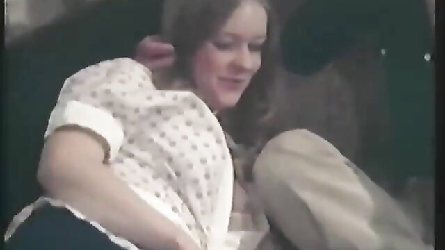 Tiny Tove Jensen in sheer blouse, intimate oral scene