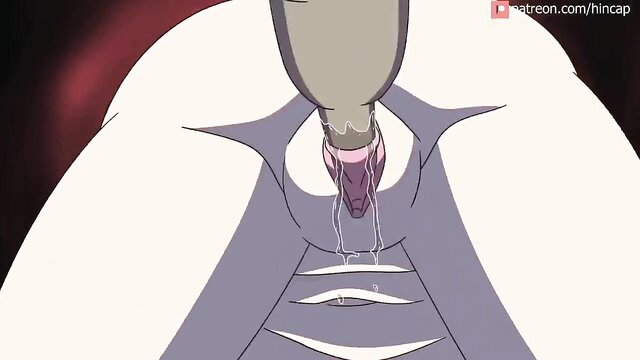 Hentai girl with massive tits in closeup pussy cumshot creampie