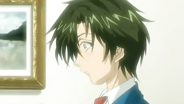 Handsome green-haired anime guy in suit from Inbo 1 hentai