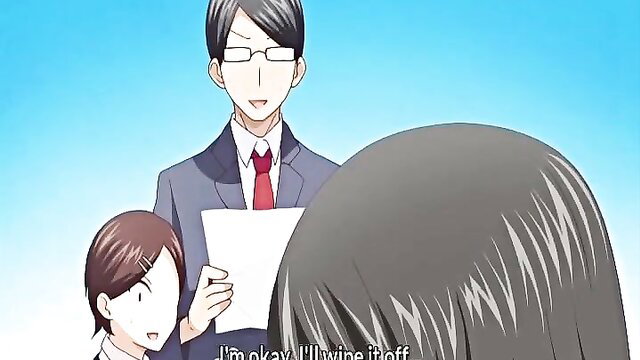 Anime hentai schoolgirl with teacher in classroom scene