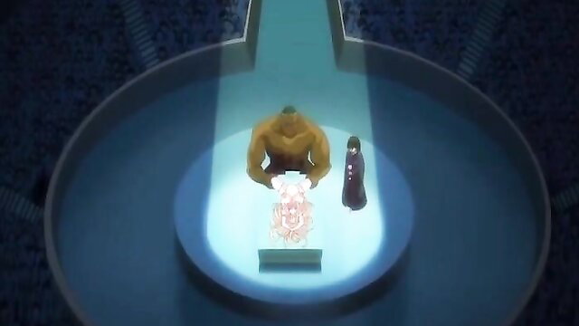 Oujo & Onna Kishi W Dogehin: Muscular green hunk gropes princess in hentai exposure scene