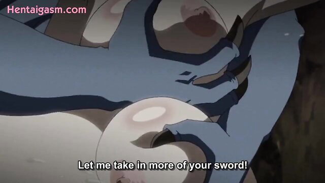 Hentai girl begs 'Let me take in more of your sword!' in Goblin No Suana 4