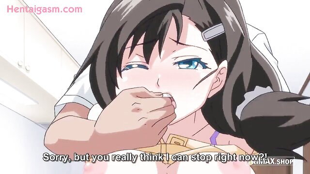 Hentai girl with blue eyes sucks cock in nurse uniform, uncensored