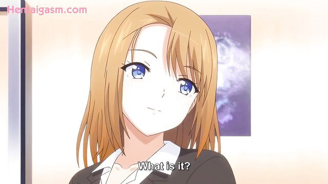 anime girl with blonde hair and blue eyes