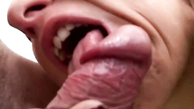 Italian amateur babe licks huge cock closeup in real porno