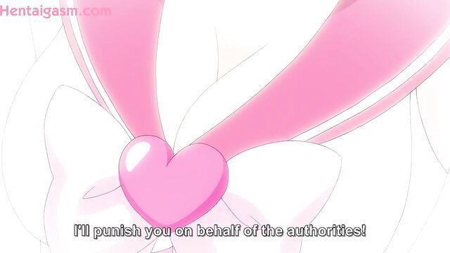 Cute anime girl in pink bow lingerie cosplay, heart accessory, pure-kei hentai style