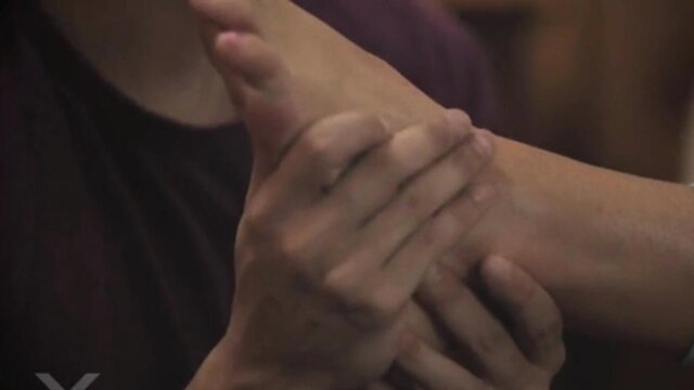 Lonely stepmom grips stepson's foot passionately in taboo encounter