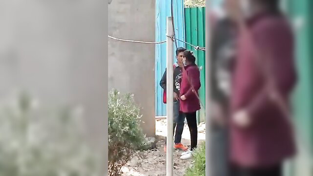 Lesbian couple flashing outdoors on hidden cam, intimate outdoor encounter