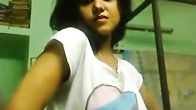 Super cute desi girl in tight white top seducing on cam