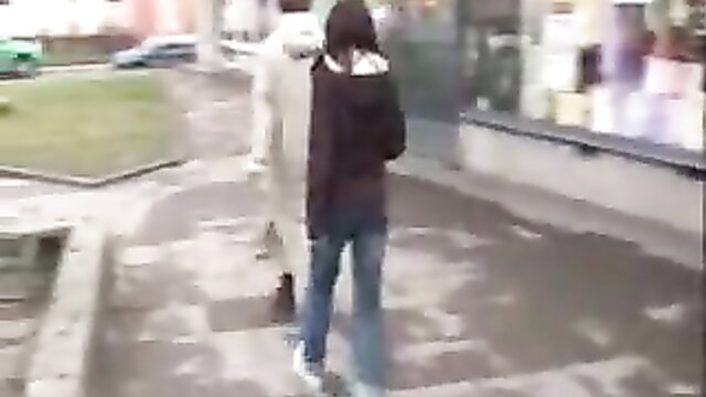 Old man fucks hard young Polish teen outdoors