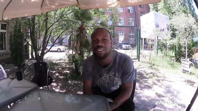 Lucy Live smiling outdoors at Ersties - amateur solo tease