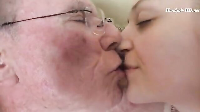 Maria Anjel kisses old man closeup in Uncle Jack humiliation scene