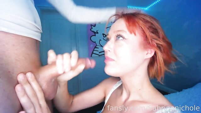 Sabrina Nicole redhead heaven POV sextape leaked closeup blowjob