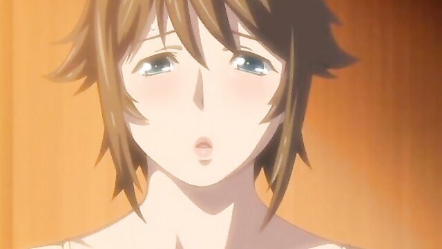 Chubby anime girl with teary eyes and open mouth closeup