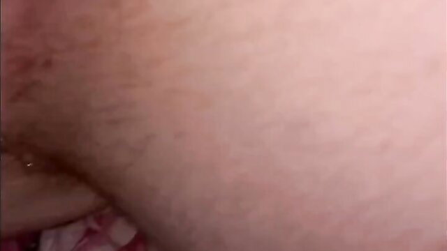 Hairy big dick thrusting into sloppy hairy hole closeup