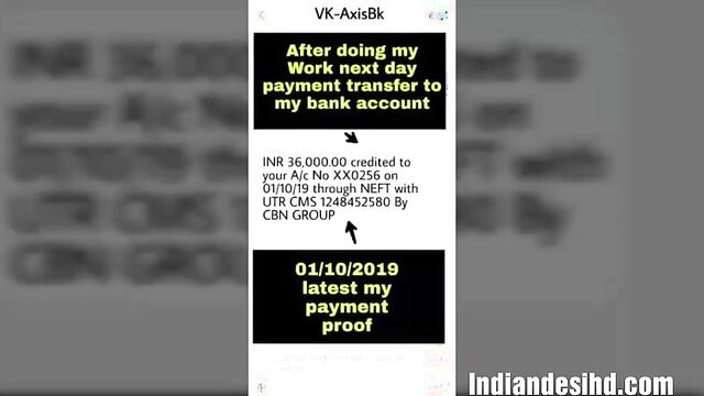 Chachi No 1 Hindi web series adult thumbnail with bank transfer proof